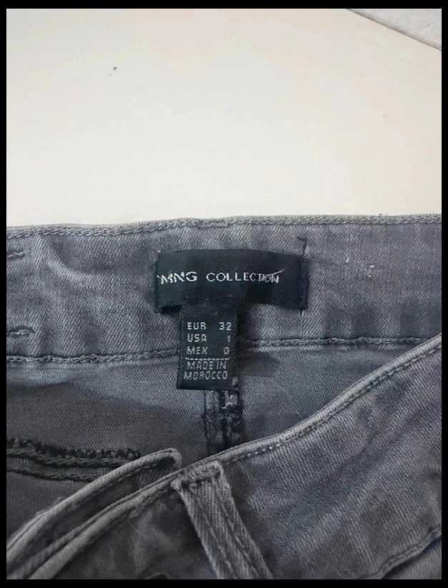 Jean Skinny Mango Gris Antracita – Denim Stretch & Corte Ultra-ajustado – Talla 32 (XXS) – photo 4